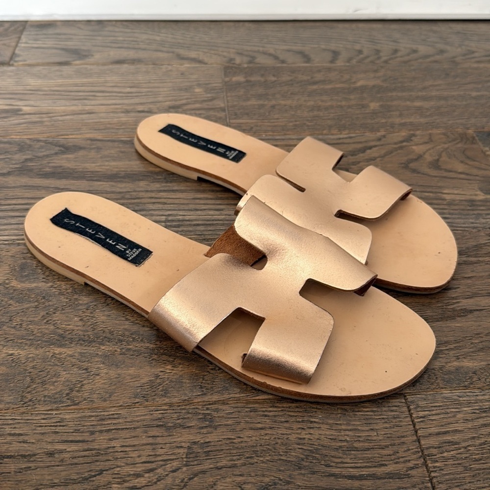 New Steven by Steve Madden Hayden Rose Gold Sandal size 10​​​​ - Picture 2 of 3